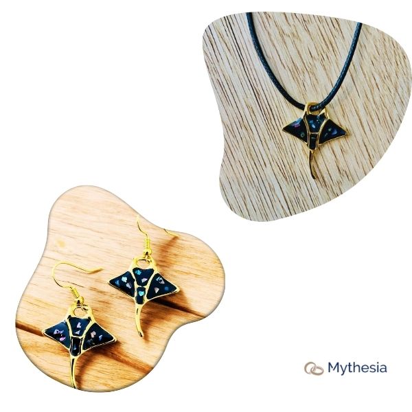 Boucles d'Oreilles Raie Manta – Élégance Océanique